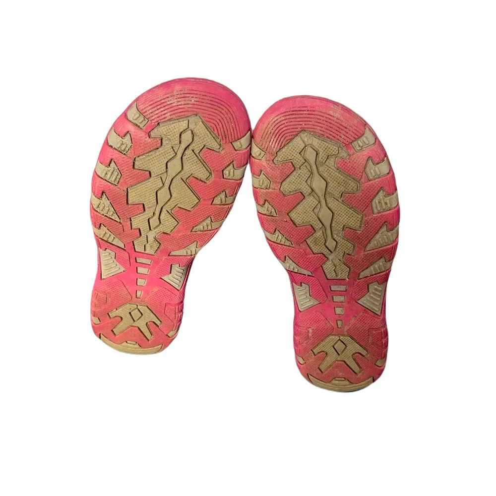 Eddie Bauer Girls Size 3 Pink & Beige Open-Toe Sandals With Adjustable Straps